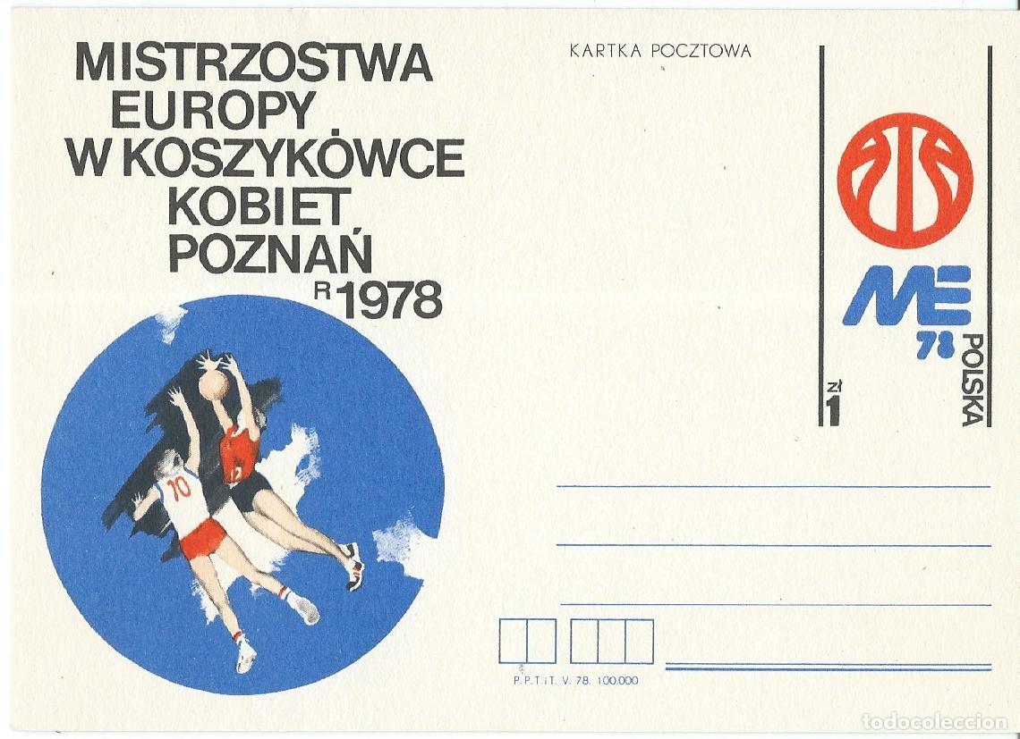 Sellos: 1978. POLONIA/POLAND. ENTERO POSTAL/STATIONERY. CAMPEONATO EUROPA BALONCESTO FEM. DEPORTES/SPORTS.