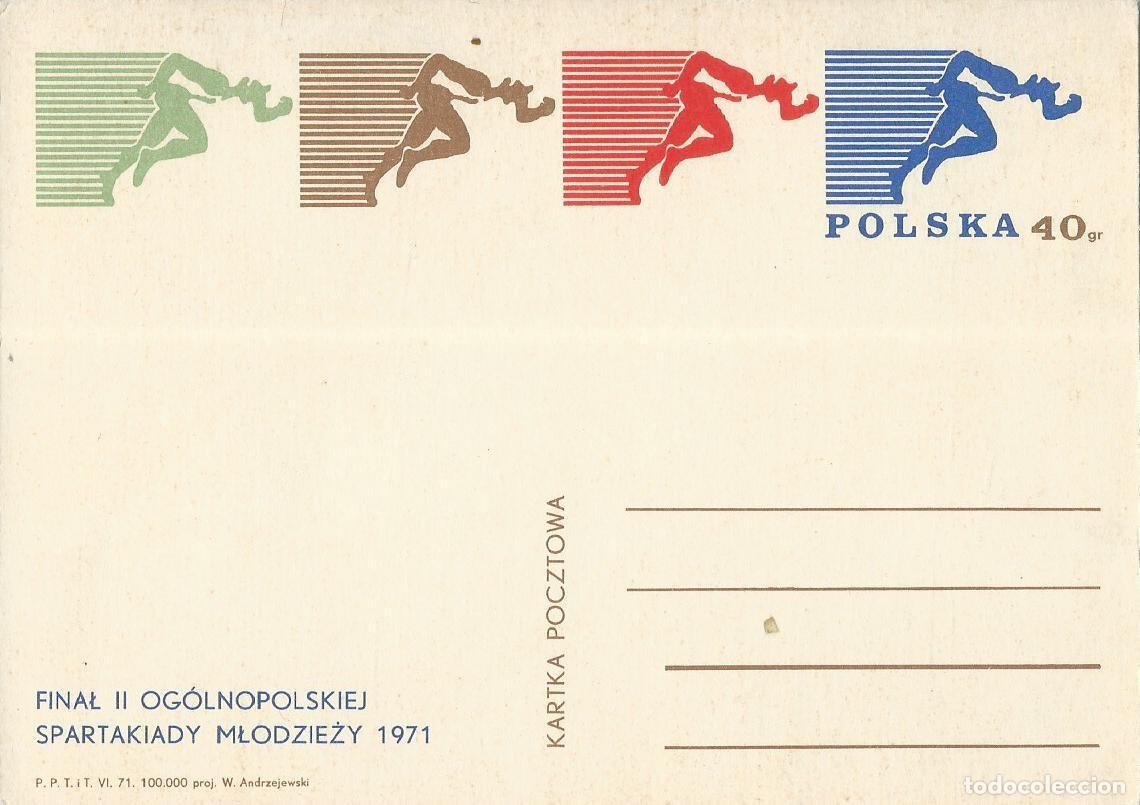 Sellos: 1971. POLONIA/POLAND. ENTERO POSTAL/STATIONERY. II SPARTAKIADA JUVENIL. ATLETISMO. DEPORTES/SPORTS.