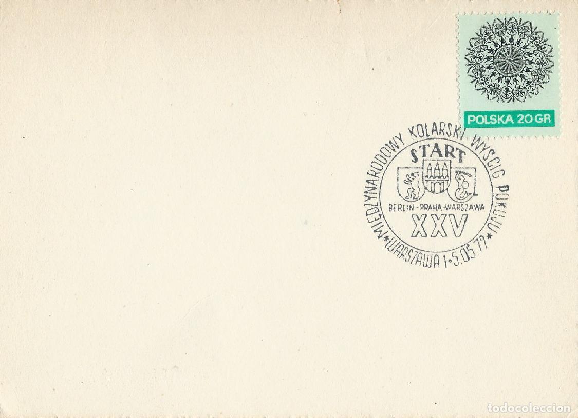 Sellos: 1972. POLONIA/POLAND. MATASELLOS/POSTMARK. CARRERA CICLISTA DE LA PAZ. PEACE RACE. DEPORTES/SPORTS.