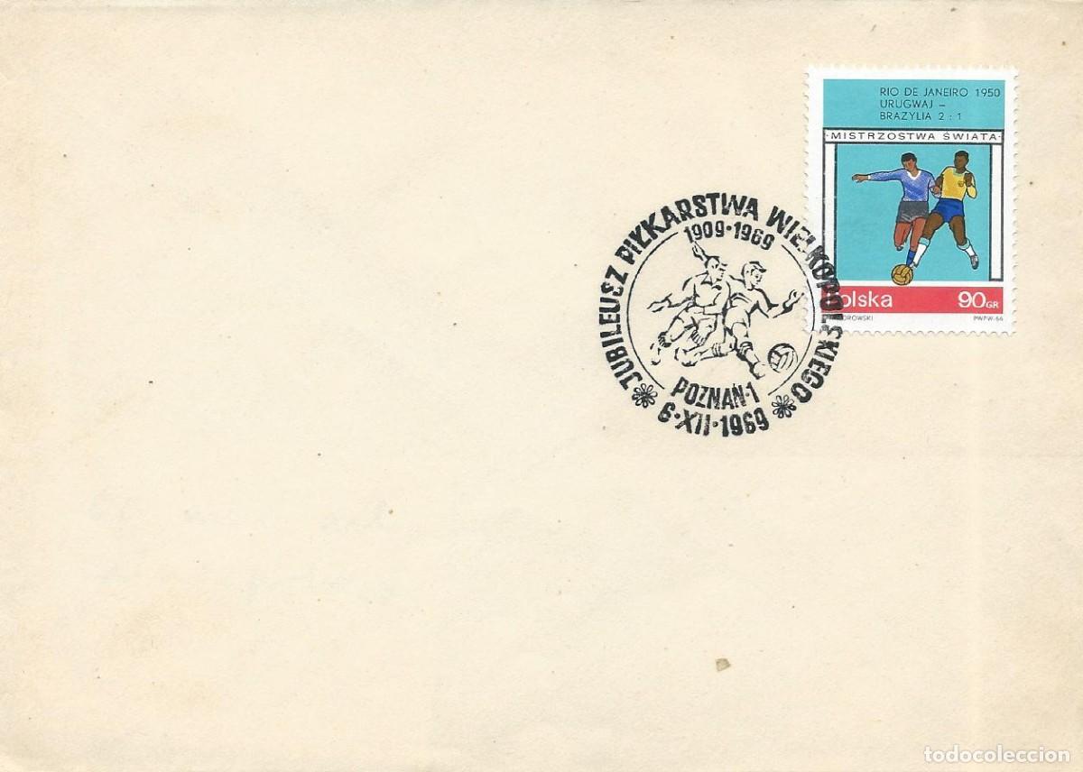 Sellos: 1969. POLONIA/POLAND. MATASELLOS/POSTMARK. 60 ANIV. DEL GRAN F&Uacute;TBOL EN POLONIA. DEPORTES/SPORTS.
