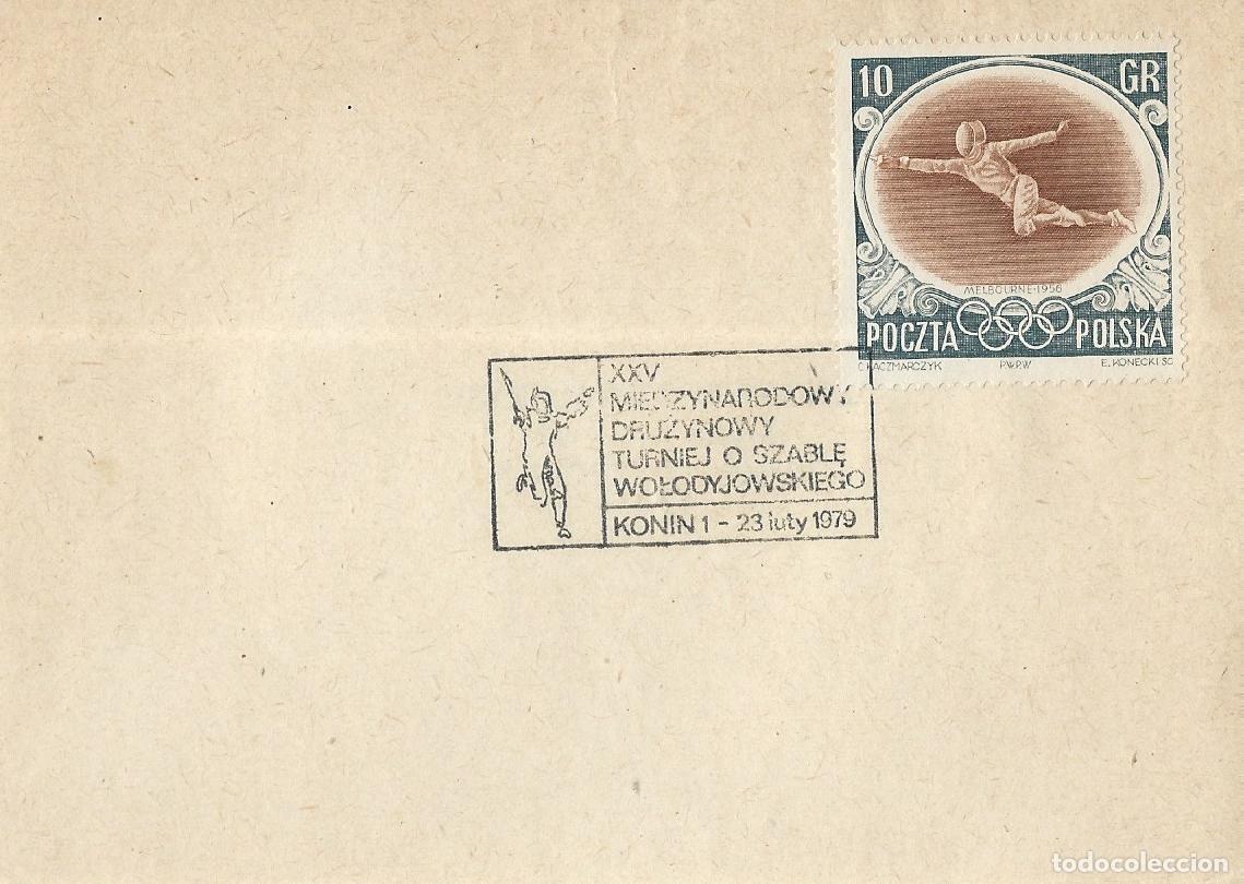 Sellos: 1979. POLONIA/POLAND. MATASELLOS/POSTMARK. ESGRIMA/FENCING. DEPORTES/SPORTS.