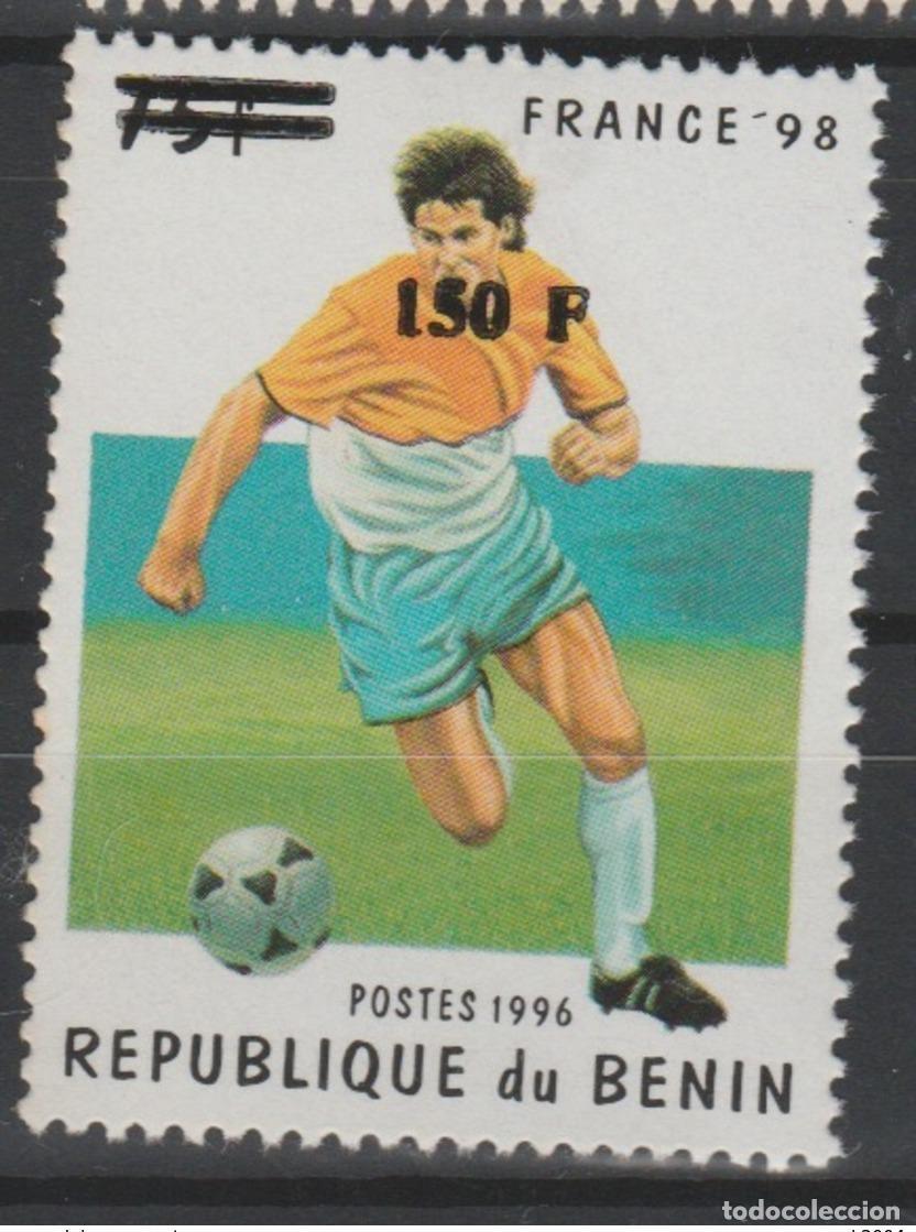 Sellos: Ben&iacute;n 2000 Mi. 1259 F&uacute;tbol Copa Mundial de la FIFA Francia 1998 Sobrecargado MNH**