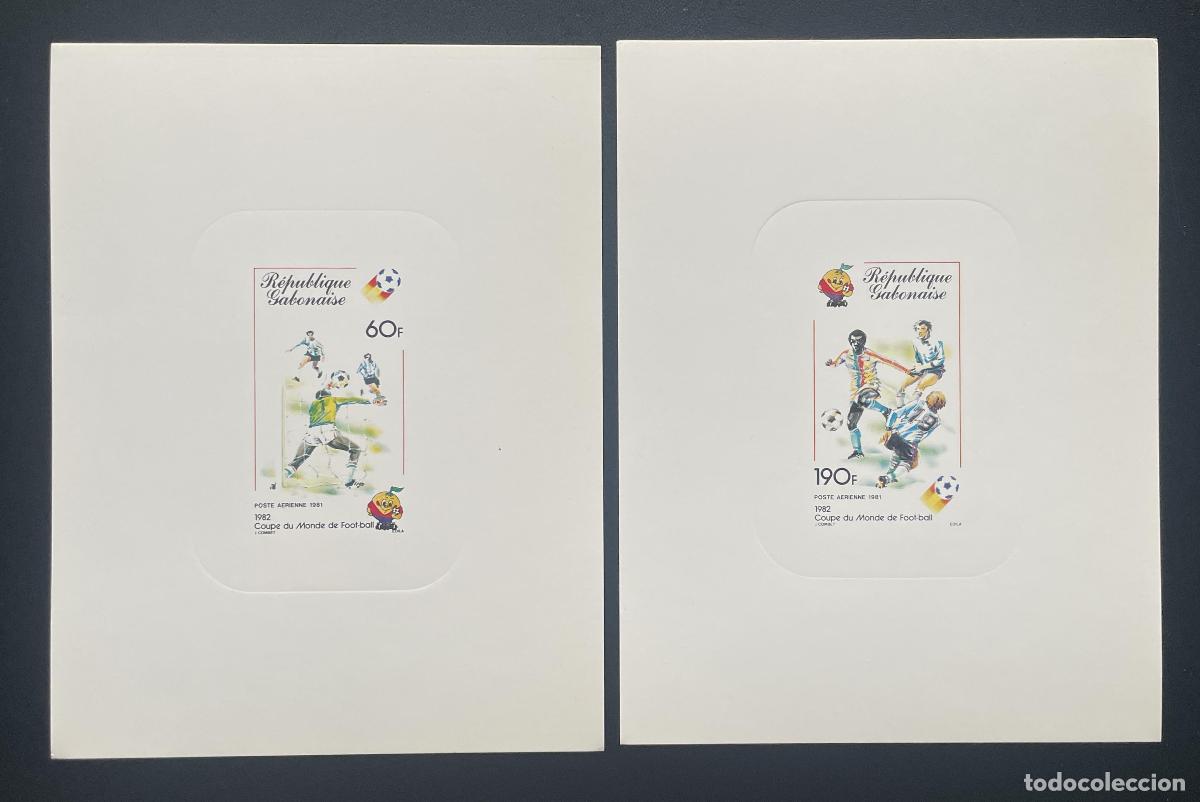 Sellos: Gab&oacute;n 1981 Mi. 761 - 762 evento de lujo Copa Mundial la FIFA 1982