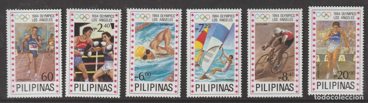 Sellos: Filipinas 1984 - Juegos olimpicos Los Angeles 84 - Yvert 1386/1391 mnh**
