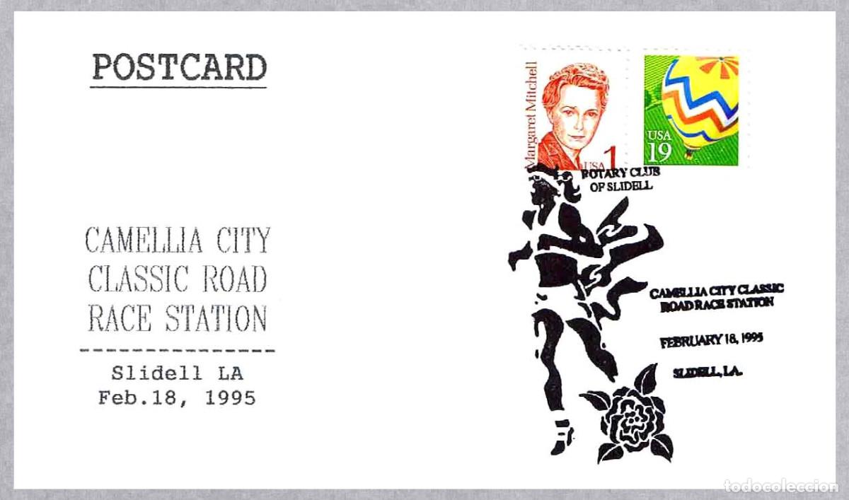 Sellos: Matasellos DEPORTES - ATLETISMO. CAMELLIA CITY ROAD RACE - CAMELIA. Slidell LA, Estados Unidos, 1995