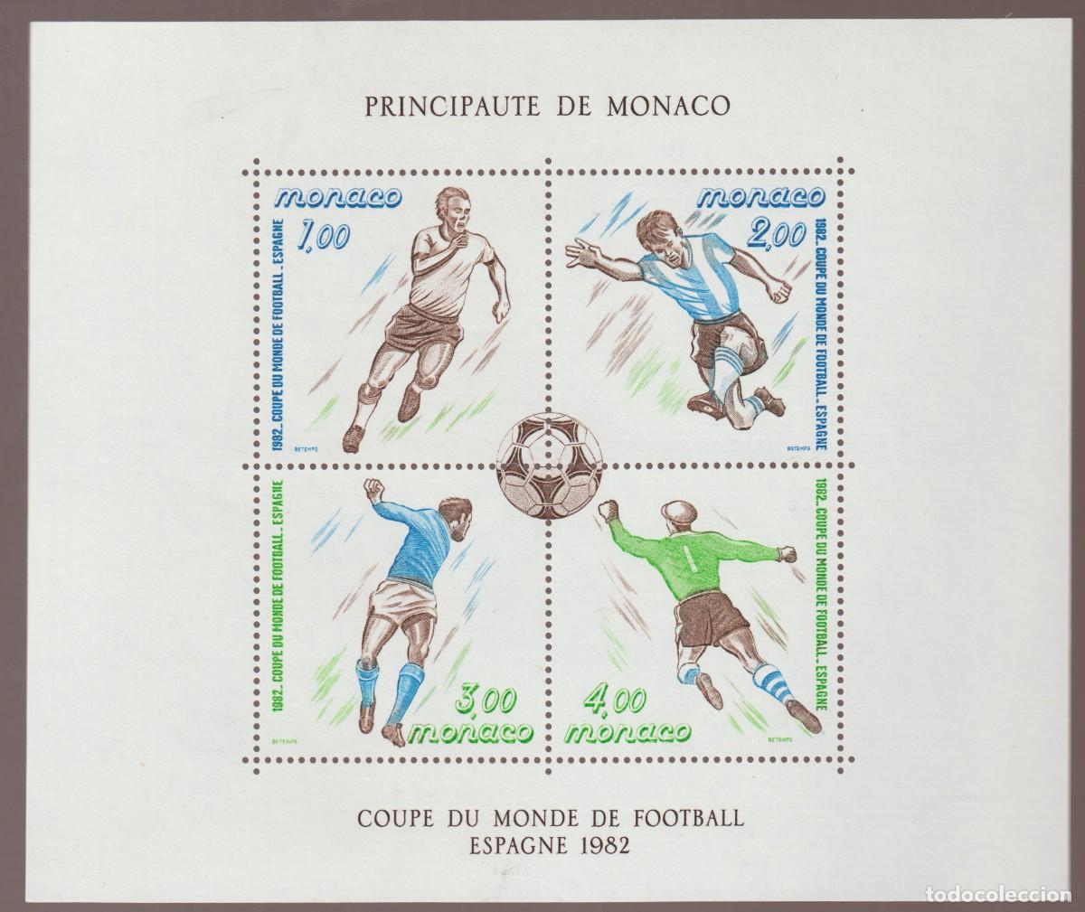 Sellos: Monaco 1982 - Coupe du monde Espagne 1982 Yvert bloc 21 mnh**
