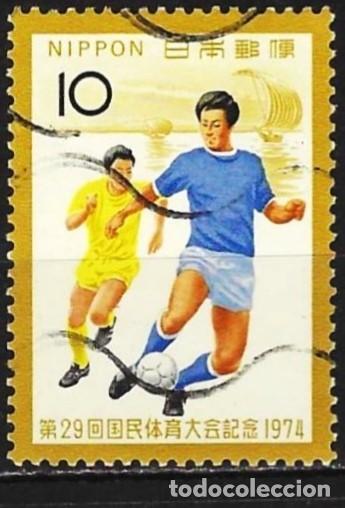 Sellos: Jap&oacute;n 1974 - Mi 1229 - YT 1139 - Deporte : Futb&oacute;l