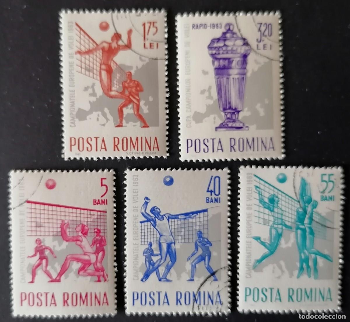 Sellos: RUMANIA 1963 - EUROPEO DE BOLEIBOL .