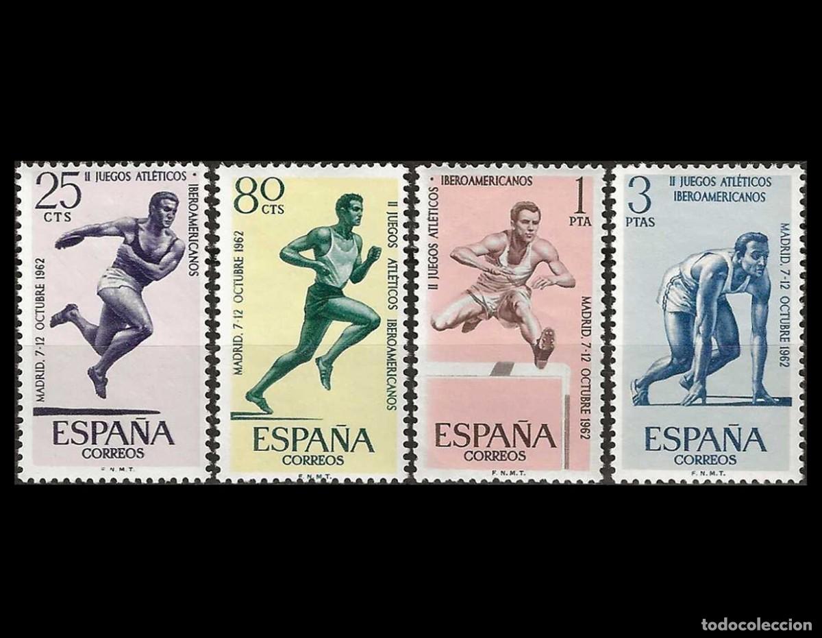Sellos: Espa&ntilde;a, 1962 | II Juegos Iberoamericanos | Ed 1450/3 - Yv 1121/4 - Mi 1342/5 MNH **