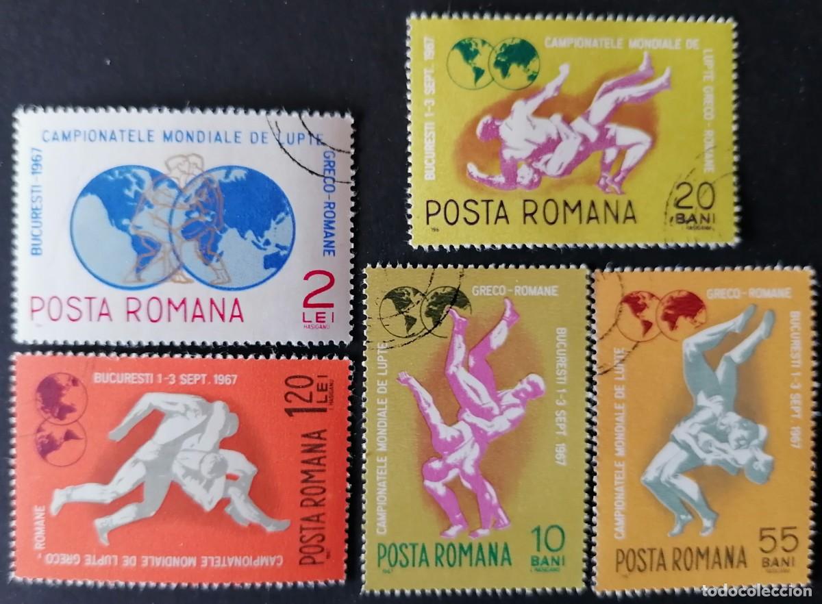 Sellos: RUMANIA 1967 - LUCHA GRECORROMANA .