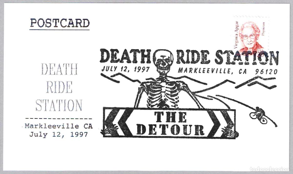 Sellos: Matasellos CICLISMO - CARRERA CICLISTA DEATH RIDE. Markleeville CA, Estados Unidos, 1997