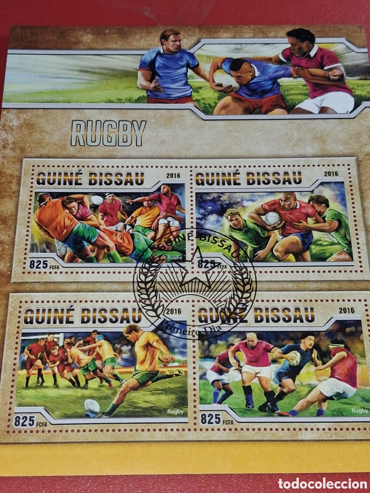 Sellos: HB Centroafricana mtdo 2016. Rugby. F&uacute;tbol americano. Deporte. Atletas. Competici&oacute;n. Selecciones.