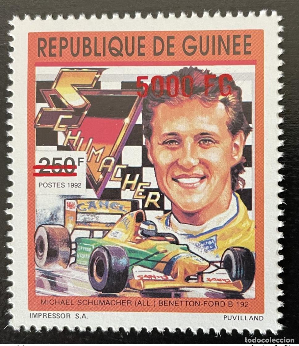 Sellos: Guinea 2009 Mi. 6739 F&oacute;rmula 1 sobrecargada Michael Schumacher Benetton-Ford