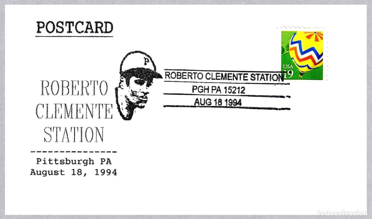 Sellos: Matasellos DEPORTES - BEISBOL - ROBERTO CLEMENTE. Pittsburgh PA, Estados Unidos, 1994