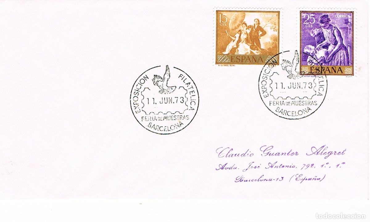 Sellos: A&Ntilde;O 1973, BARCELONA, HOMENAJE A PICASSO, PALOMA DE LA PAZ, FERIA DE MUESTRAS DE BARCELONA