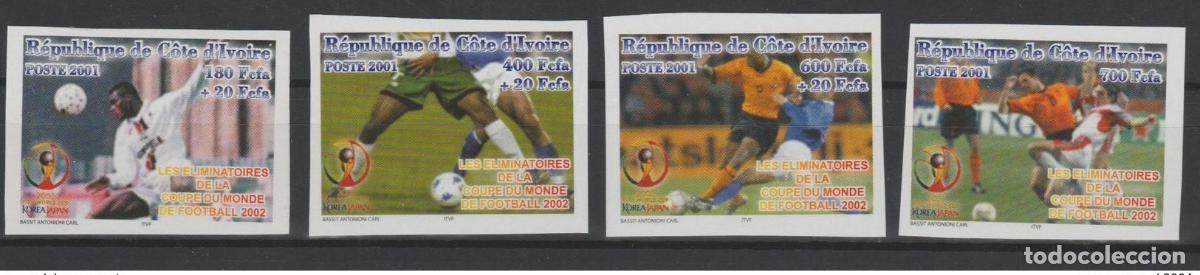 Sellos: Costa de Marfil 2002 Mi. 1278-1281 IMPERF ND Copa Mundial F&uacute;tbol la FIFA Corea