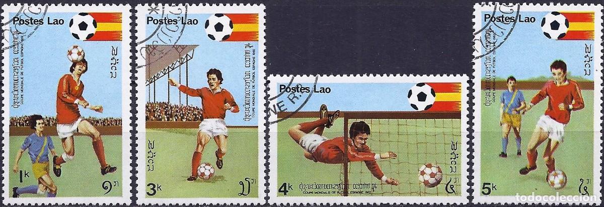 Sellos: Laos 1981 - Mi 505... - YT 361... - Copa del mundo de futb&oacute;l en Espa&ntilde;a