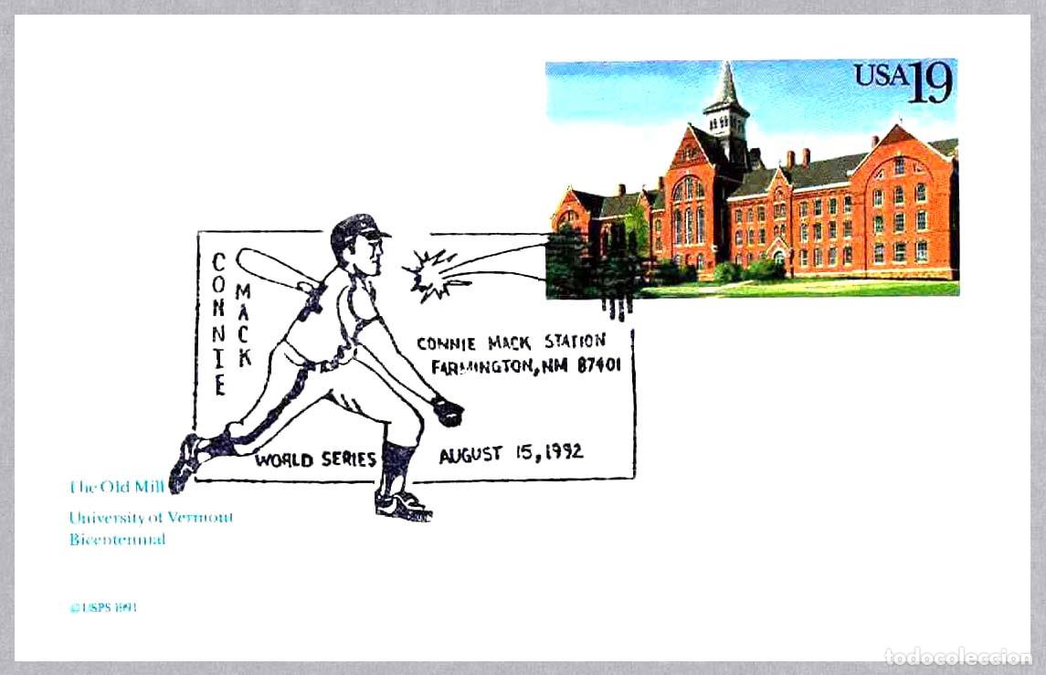 Sellos: Matasellos DEPORTES - BEISBOL - CONNIE MACK. Farmington NM, Estados Unidos, 1992