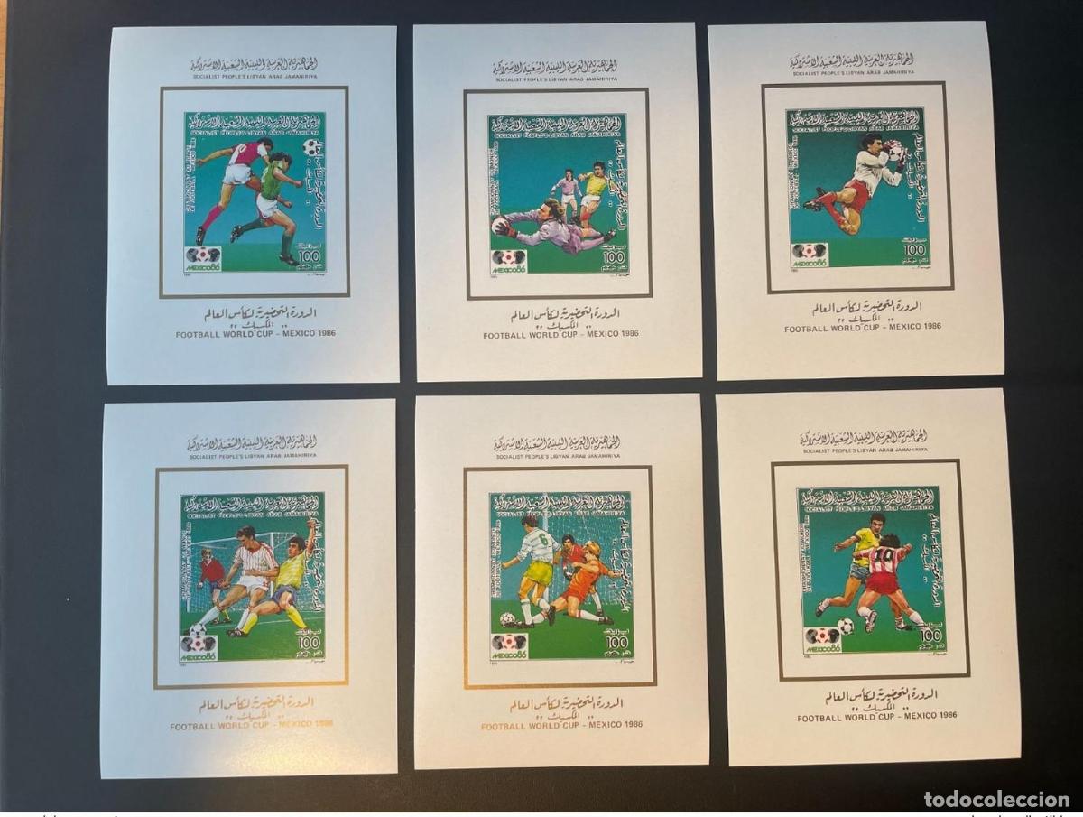 Sellos: Libia 1985 Mi. No. 100 - 105&deg;&deg; Copa Mundial de F&uacute;tbol la FIFA 1986 M&eacute;xico
