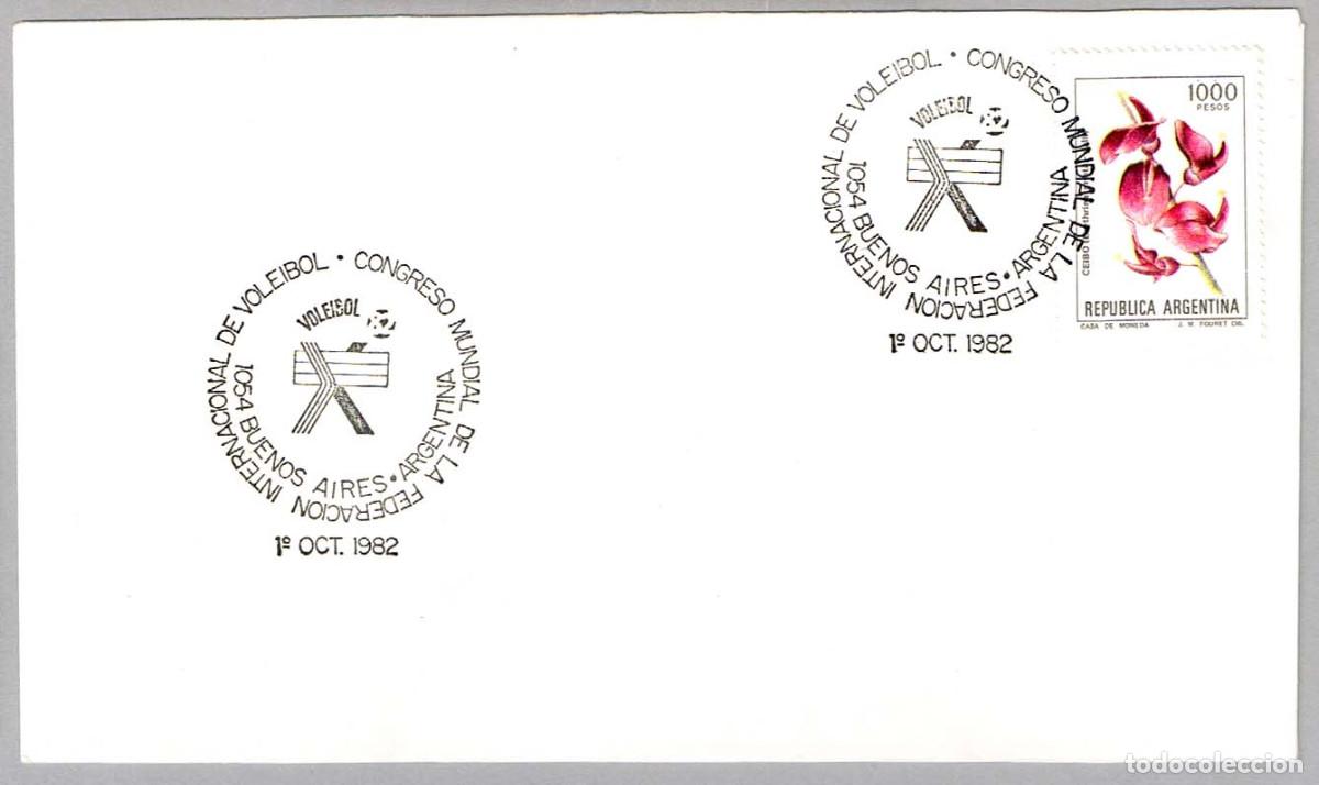 Sellos: Matasellos DEPORTES - CONGR.MUNDIAL FEDERACION INT. DE VOLEIBOL. Buenos Aires, Argentina, 1982
