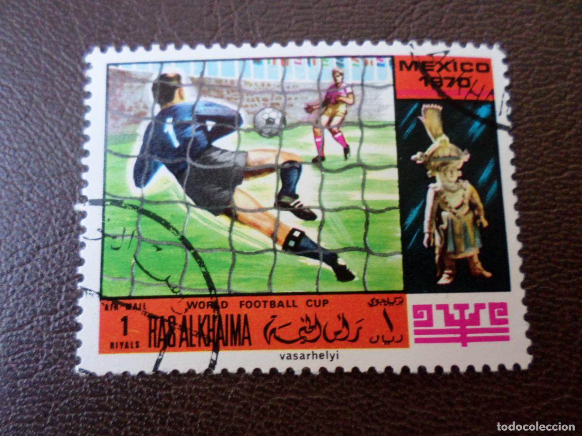 Sellos: futbol, arabia, ras al khaima, campeonato del mundo 1970