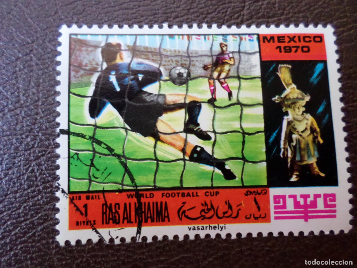 Sellos: futbol, arabia, ras al khaima, campeonato del mundo 1970
