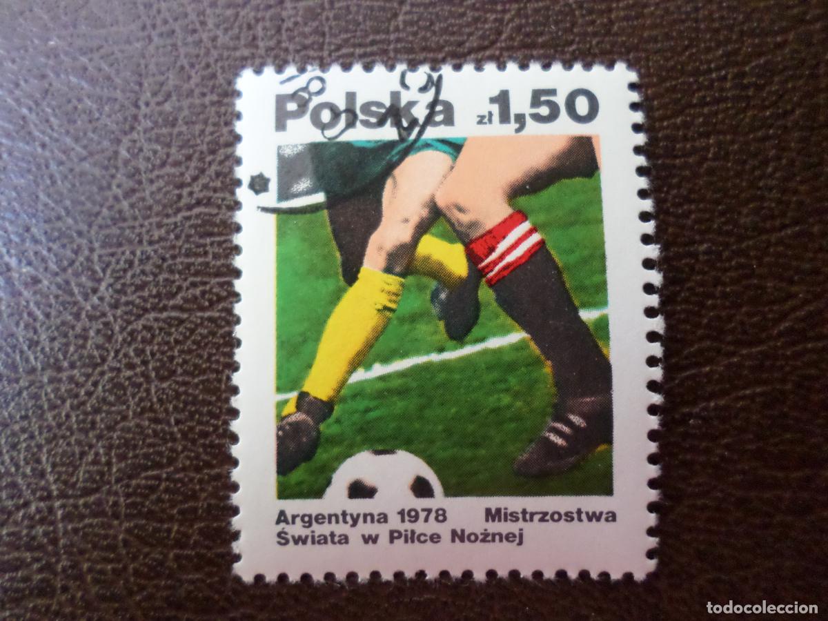 Sellos: futbol, polonia, argentina 1978, sello usado