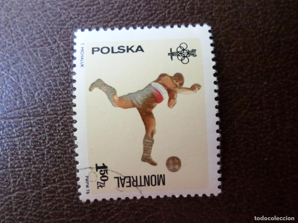 Sellos: futbol, polonia 1976, sello usado