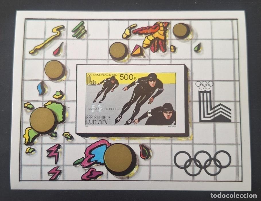 Briefmarken: Alto Volta 1980 Mi. Bl. 54 ND JO Lake Placid patinaje Heiden