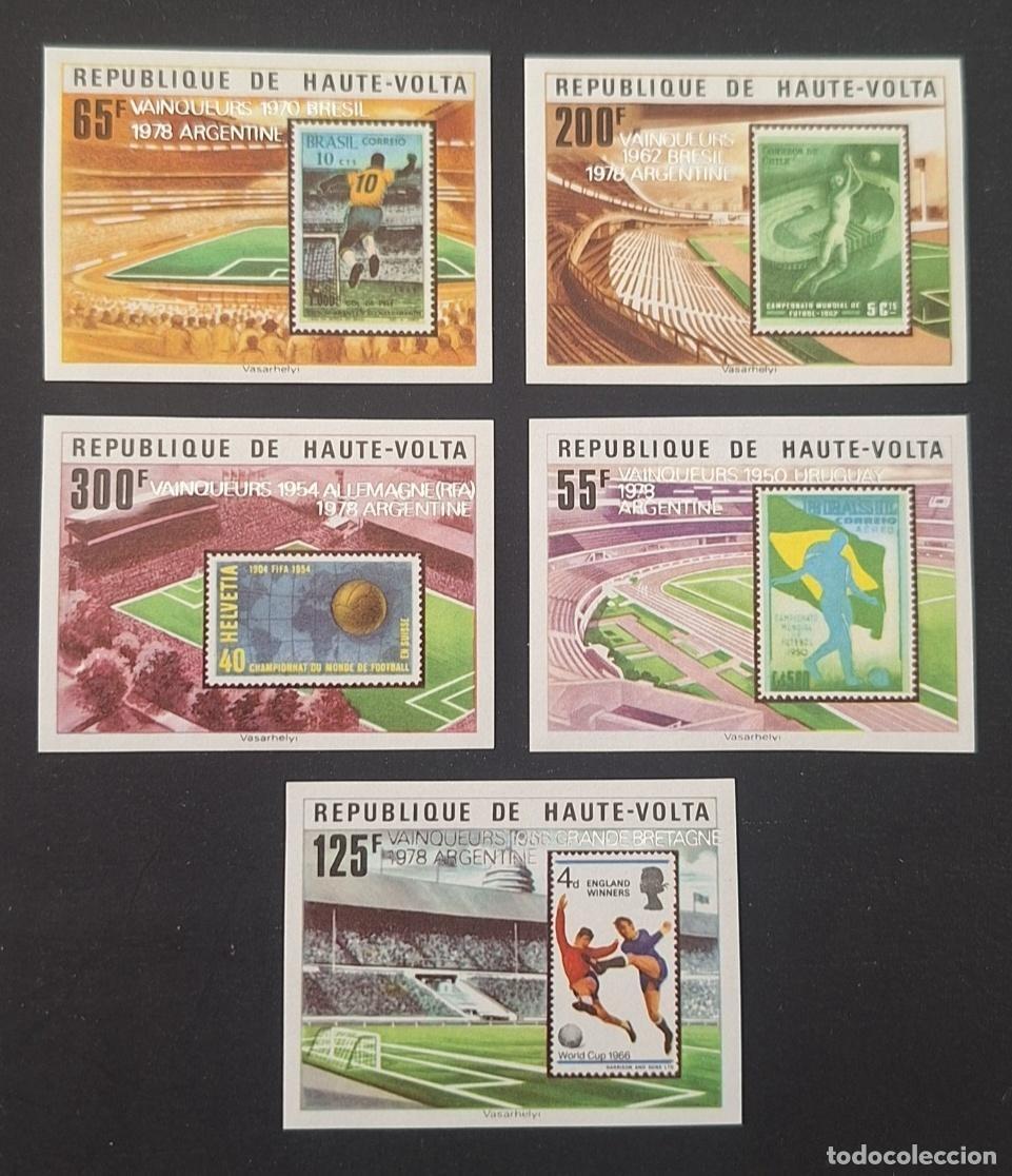 Briefmarken: Alto Volta 1978 Mi. 740-744 ND f&uacute;tbol Copa Mundial Argentina
