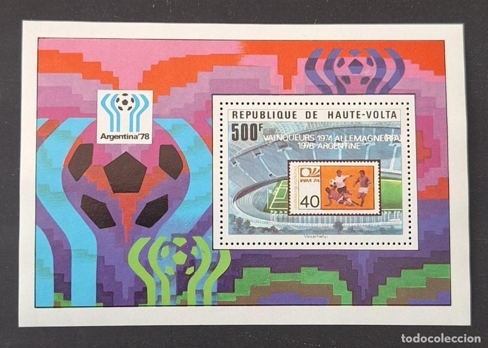 Sellos: Alto Volta 1978 Mi. Bl. 52 f&uacute;tbol Copa del Mundo Argentina 78