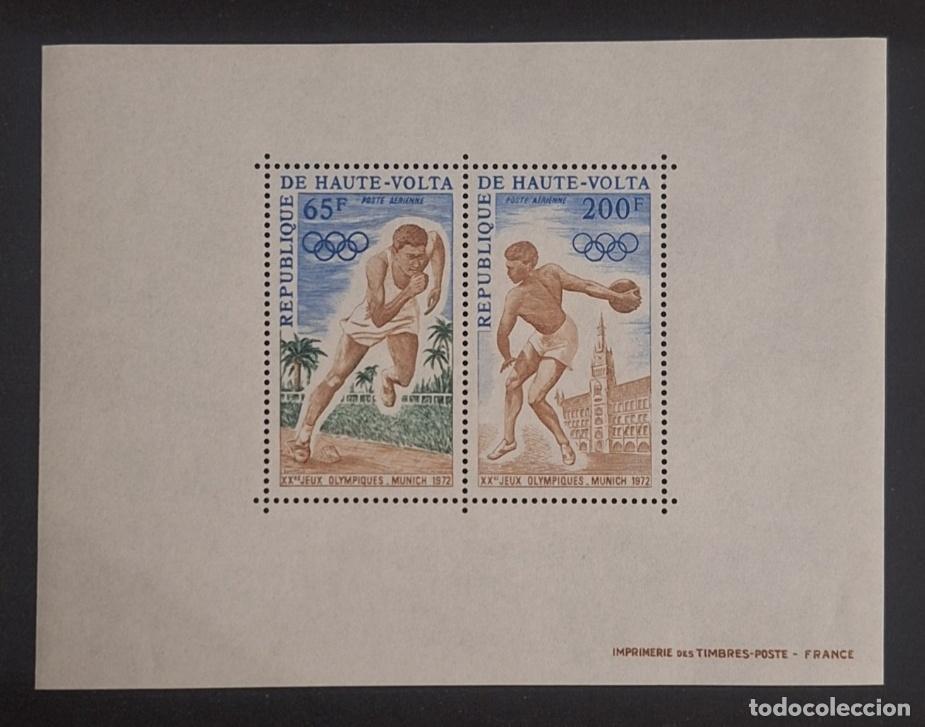 Sellos: Alto Volta 1972 Mi. Bl. 5 Juegos Ol&iacute;mpicos Munich deporte