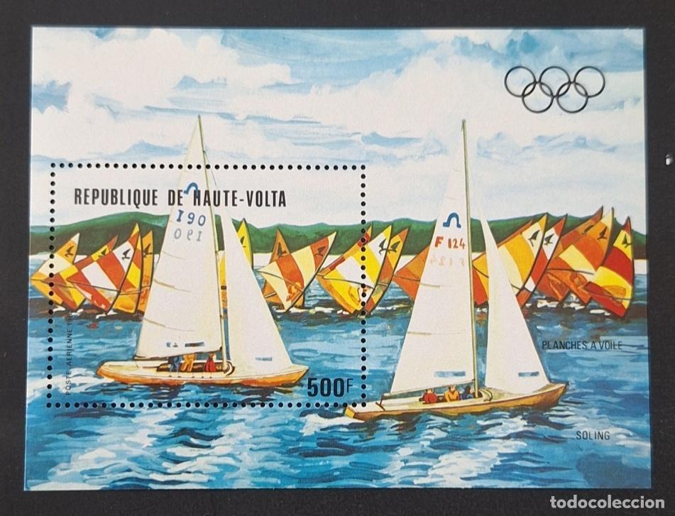 Sellos: Alto Volta 1983 Mi. Bl. 69 JJOO vela Soling regata