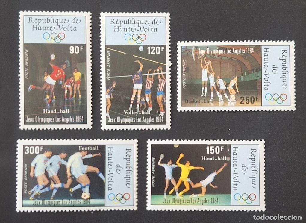 Sellos: Alto Volta 1984 Mi. 929-933 Juegos Ol&iacute;mpicos Los &Aacute;ngeles deportes