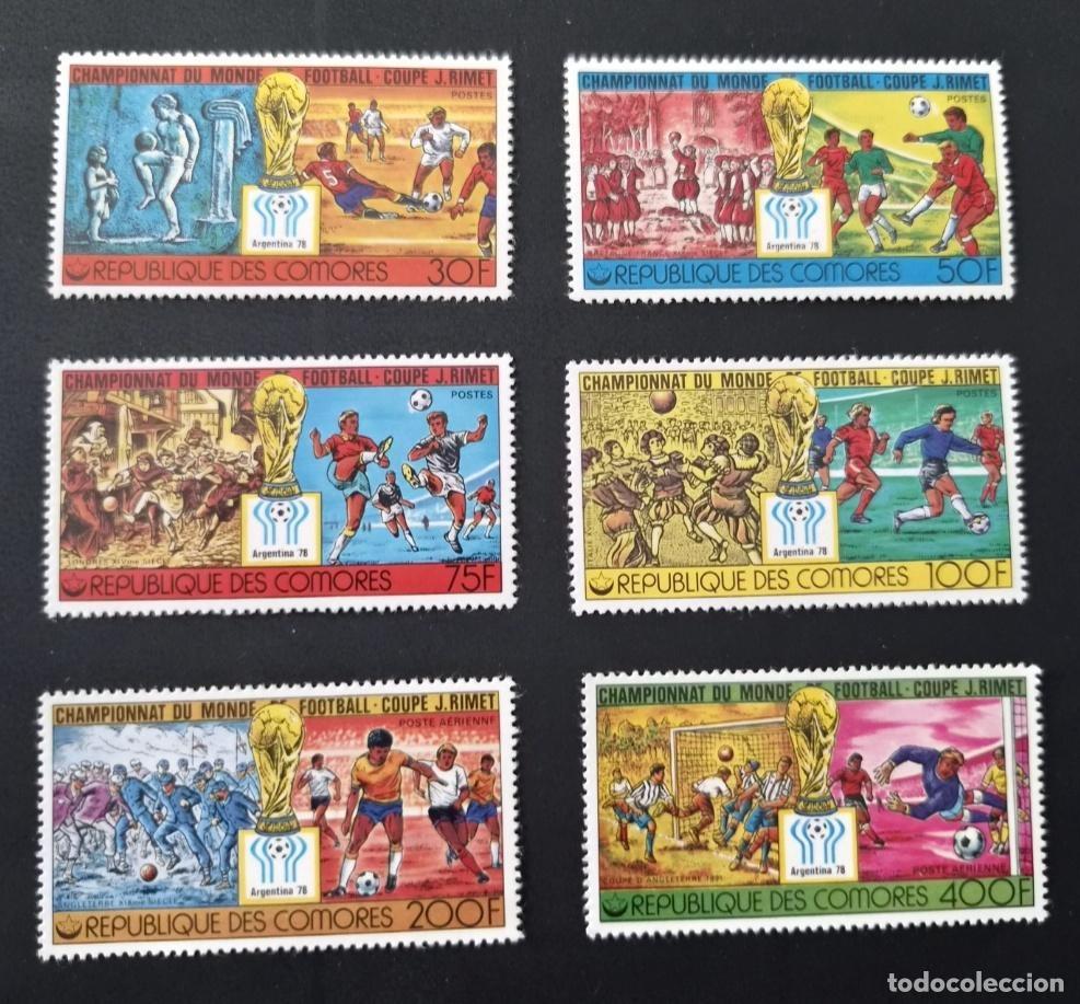 Sellos: Comoras 1978 Mi. 384-389 Campeonato mundial f&uacute;tbol Argentina 78