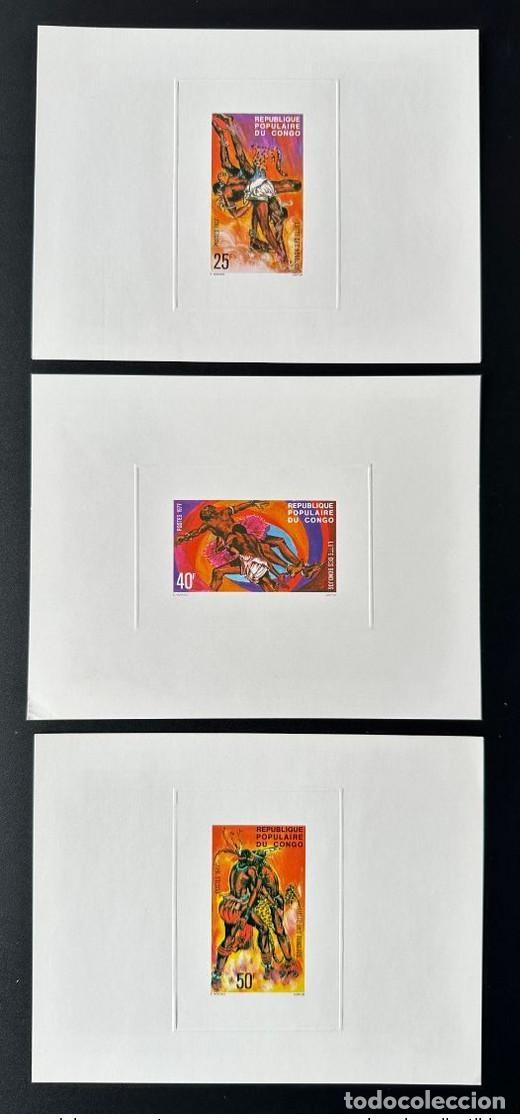 Sellos: Congo 1977 Mi. 574 - 576 Luxury Event Wrestling de Bondjos Ringkampf