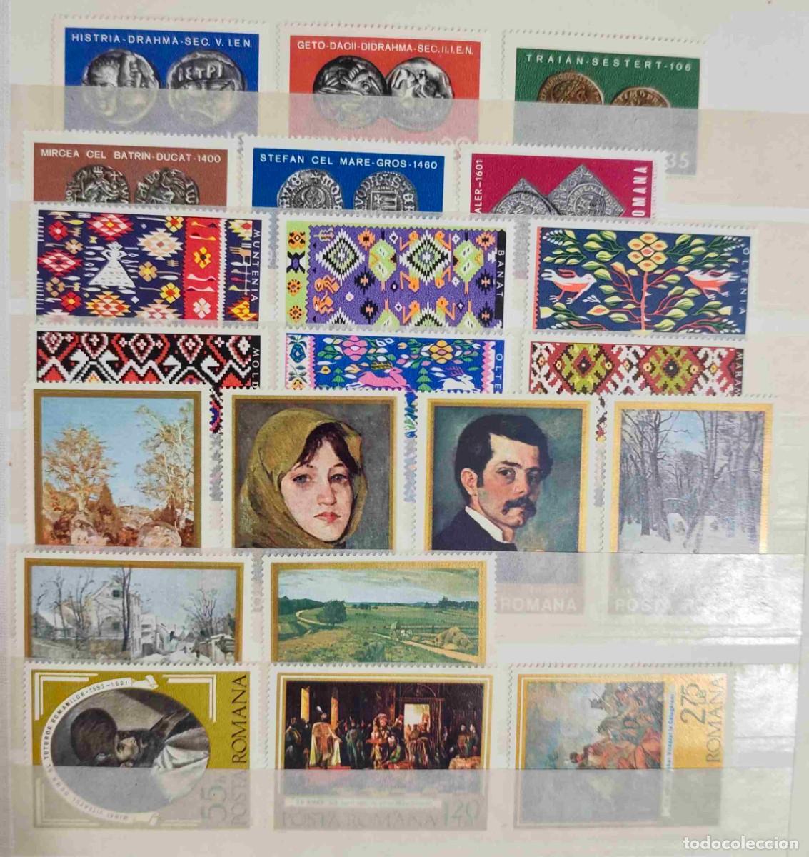 Sellos: 21 SELLOS NUEVOS DE RUMANIA - PINTURA, MONEDAS, TAPICES - LOS DE LA FOTO