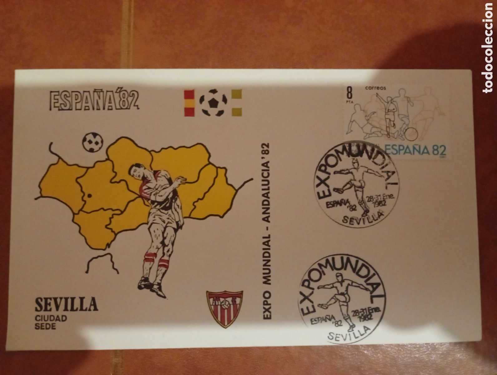 Sellos: Sobre franqueado Espa&ntilde;a Mundial 82
