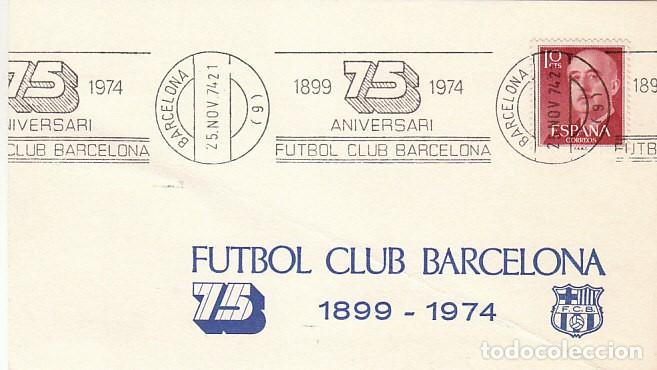 Sellos: A&Ntilde;O 1974, 75 ANIVERSARIO DE FUTBOL CLUB BARCELONA, RODILLO, RARO