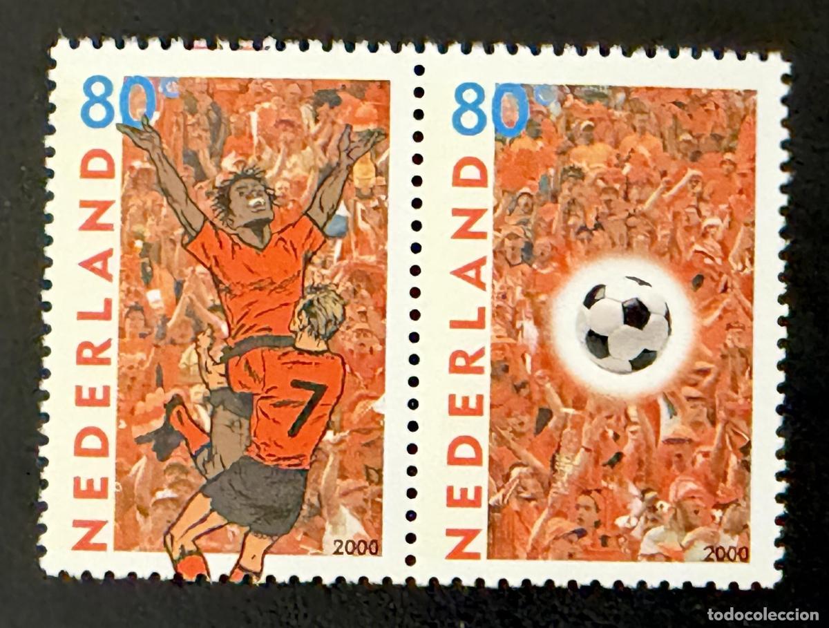 Sellos: Pa&iacute;ses Bajos 2000 Mi. 1786-1787 emisi&oacute;n conjunta f&uacute;tbol UEFA Euro