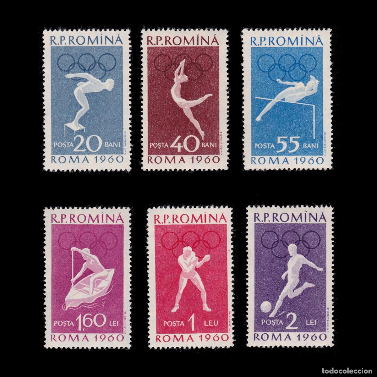 Sellos: ROMANIA. 1960. ROMA Olympic Games. SCOTT 1331- 1336 MNH + GIFT