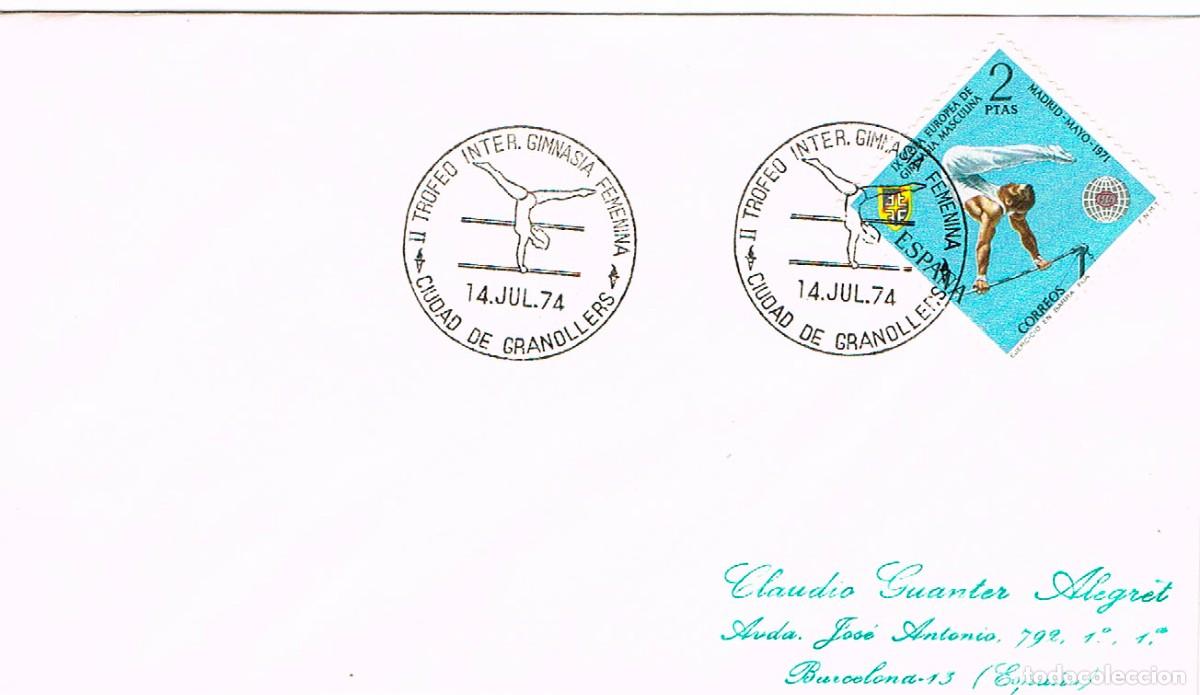 Sellos: A&Ntilde;O 1974, GRANOLLERS, GIMNASIA FEMENINA, TORNEO INTERNACIONAL