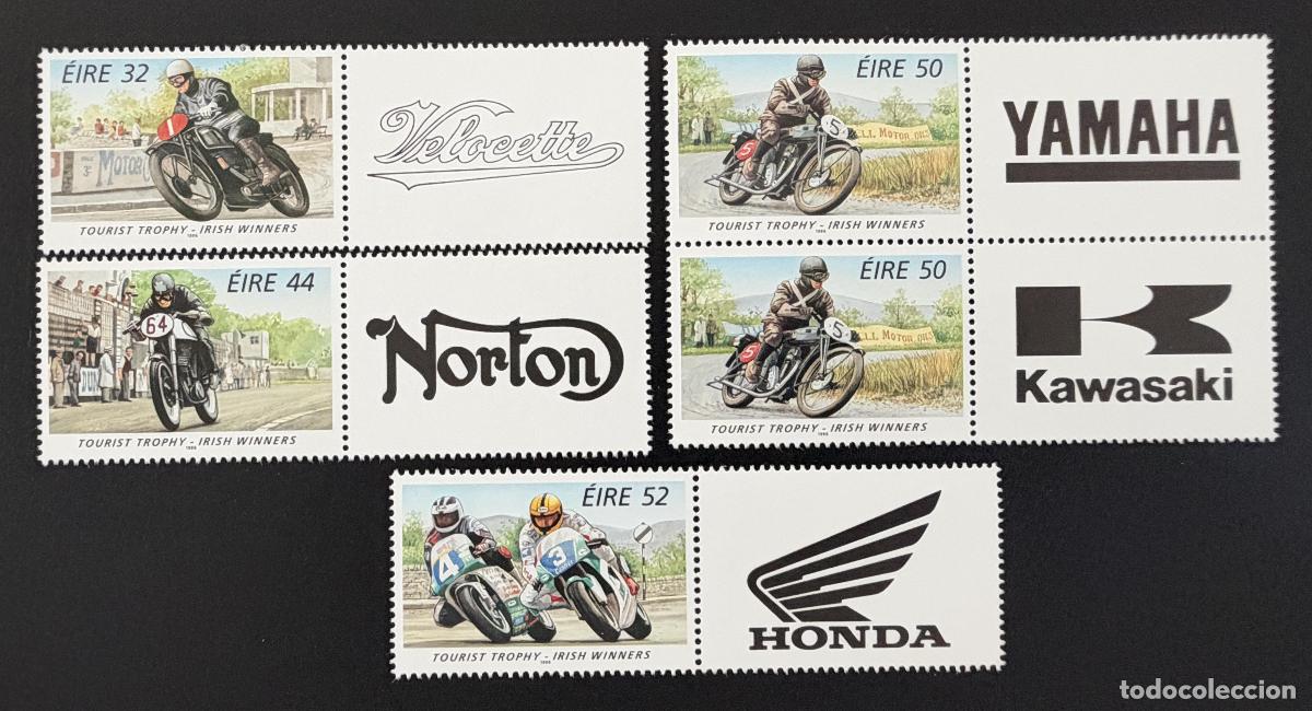 Sellos: Irlanda 1996 Mi. 946-949 emisi&oacute;n conjunta Tourist Trophy motos carrera