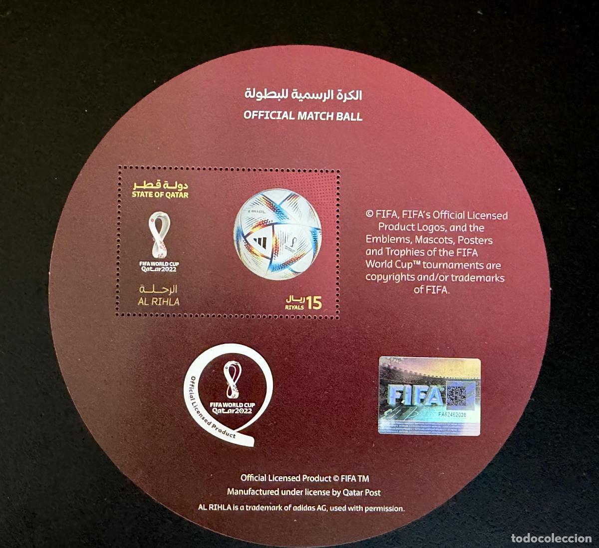 Sellos: Qatar 2022 FIFA Copa del Mundo f&uacute;tbol Al Rihla bal&oacute;n oficial