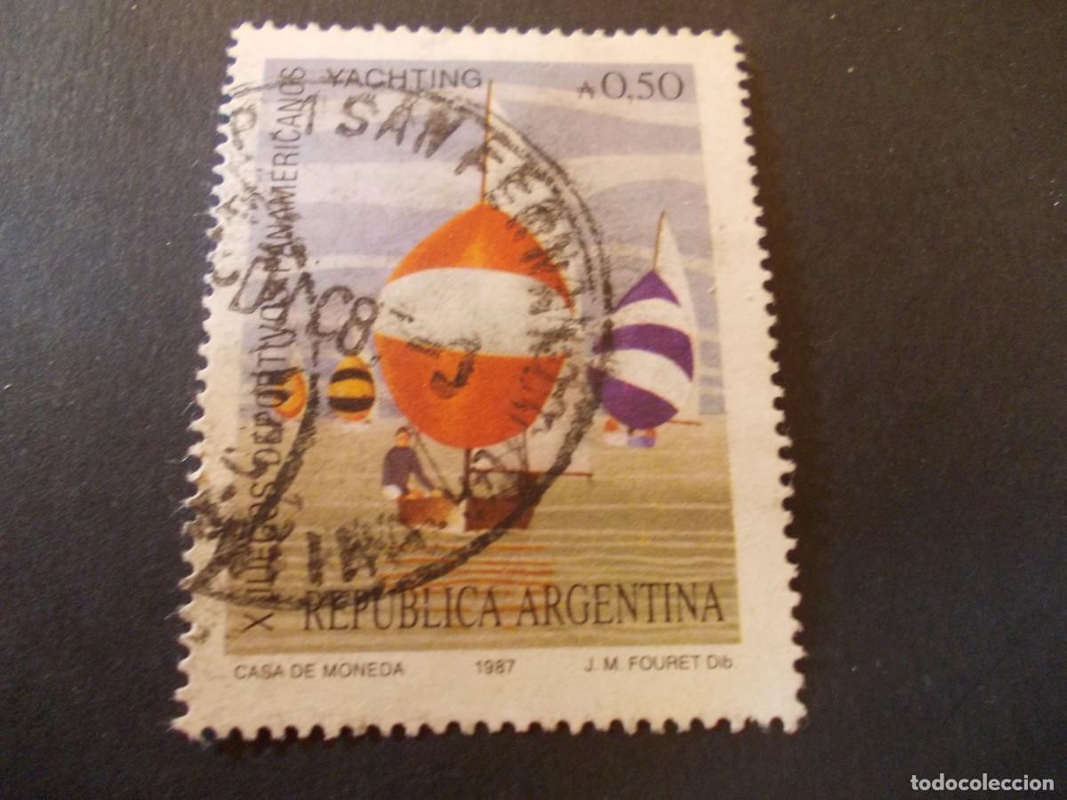 Briefmarken: Sello Yachting X Juegos Deportivos Panamericanos 1987 Rep&uacute;blica Argentina deporte n&aacute;utico rareza