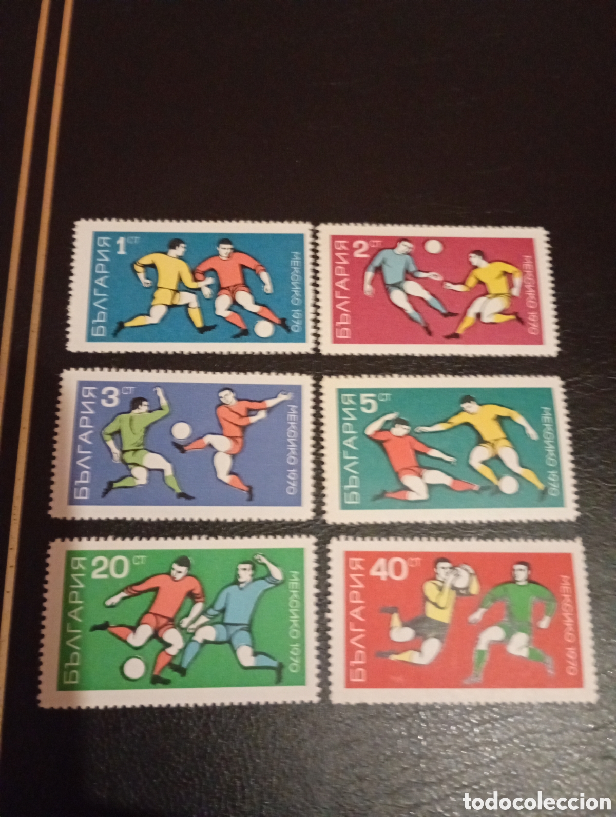 Sellos: BULGARIA 1970 CAMPEONATO DEL MUNDO DE FUTBOL. MEXICO-70