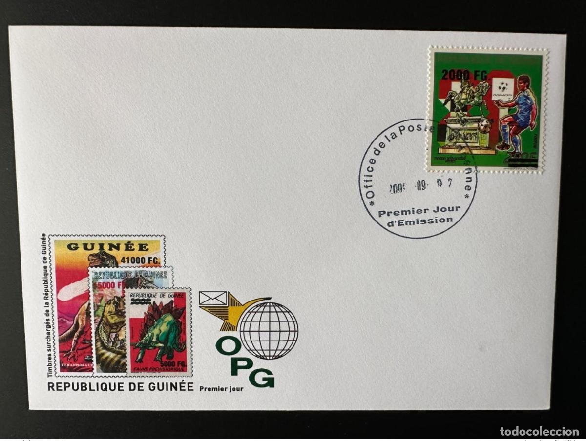Timbres: Guinea 2009 FDC Mi. 6733 sobrecargado F&uacute;tbol FIFA Italia 1990 Copa Mundial WM
