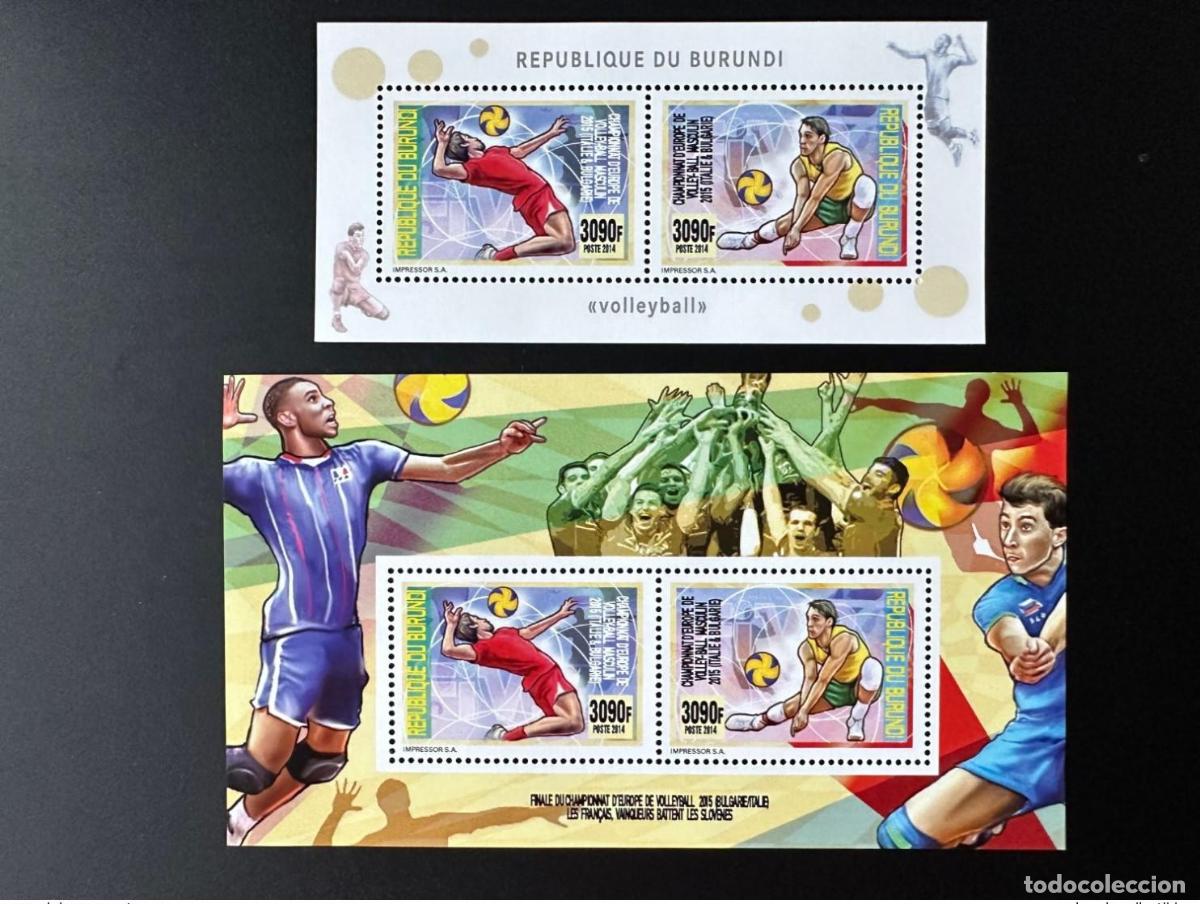 Timbres: Burundi 2014/2015 Mi. 3485 - 3486 Bl. 506 507 Voleibol