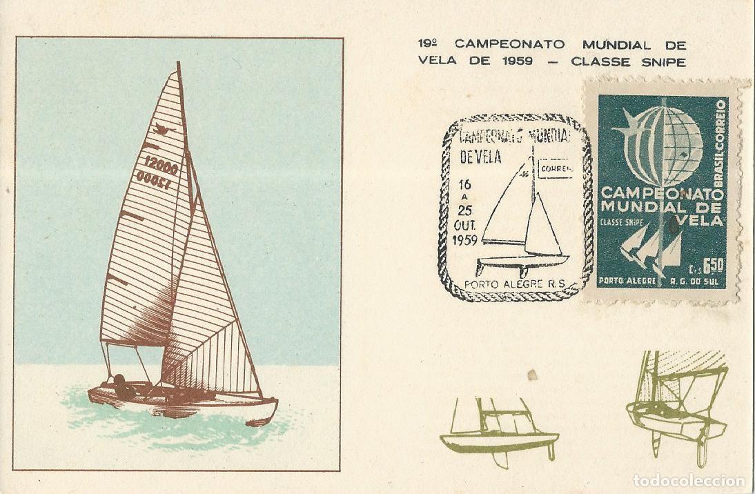 Timbres: 1959. BRASIL/BRAZIL. MATASELLOS/POSTMARK. CAMP. MUNDIAL VELA SNIPE. SAILING. YT 684. DEPORTES/SPORTS