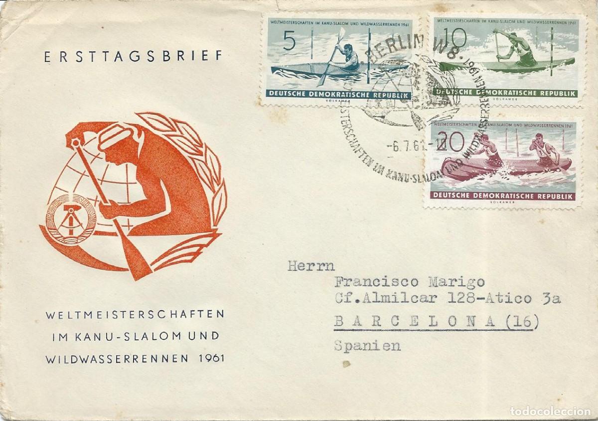 Briefmarken: 1961. ALEMANIA DEL ESTE/EAST GERMANY. PIRAG&Uuml;ISMO/CANOEING. YVERT 551/3. DEPORTES/SPORTS.